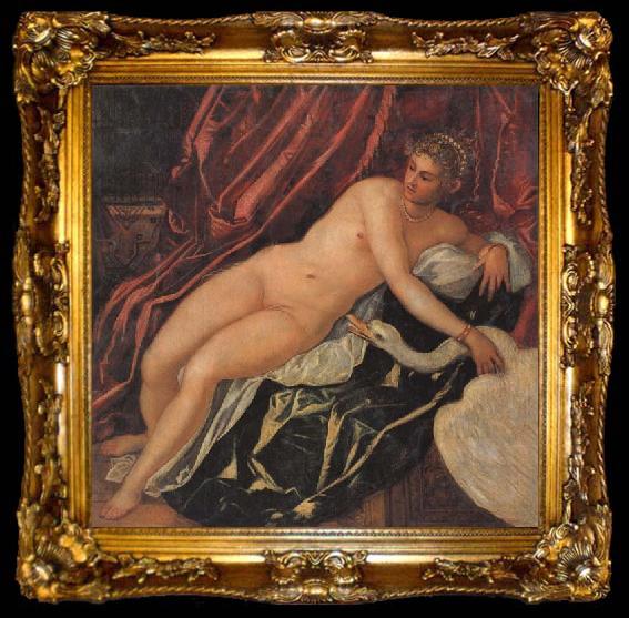 framed  Jacopo Tintoretto Leda and the Swan, ta009-2